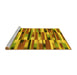 Sideview of Machine Washable Abstract Yellow Modern Rug, wshabs1936yw