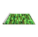 Sideview of Machine Washable Abstract Green Modern Area Rugs, wshabs1936grn