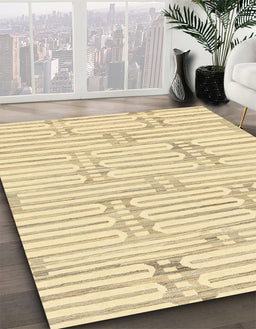 Abstract Sun Yellow Solid Rug in Family Room, abs1937