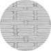 Round Solid Gray Modern Rug, abs1937gry