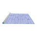 Sideview of Machine Washable Solid Blue Modern Rug, wshabs1937blu