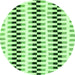 Round Solid Green Modern Rug, abs1938grn