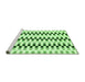 Sideview of Machine Washable Solid Green Modern Area Rugs, wshabs1938grn