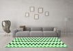 Machine Washable Solid Emerald Green Modern Area Rugs in a Living Room,, wshabs1938emgrn