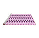 Sideview of Machine Washable Solid Pink Modern Rug, wshabs1938pnk
