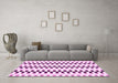 Machine Washable Solid Pink Modern Rug in a Living Room, wshabs1938pnk