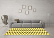 Machine Washable Solid Yellow Modern Rug in a Living Room, wshabs1938yw