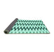 Sideview of Solid Turquoise Modern Rug, abs1938turq