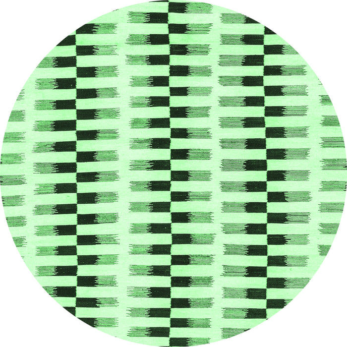 Round Solid Emerald Green Modern Rug, abs1938emgrn