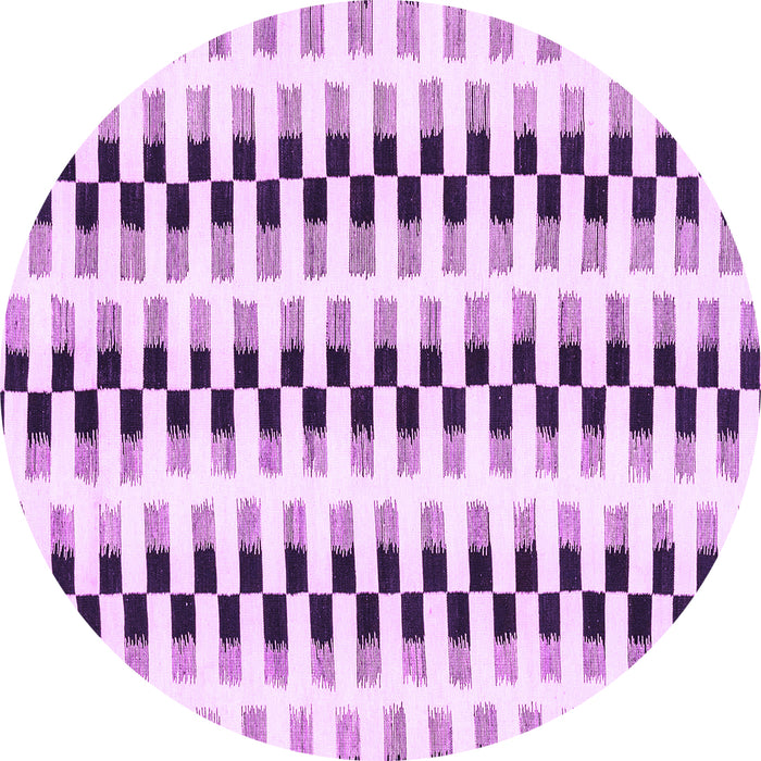 Round Machine Washable Solid Purple Modern Area Rugs, wshabs1938pur
