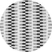 Round Machine Washable Solid Gray Modern Rug, wshabs1938gry