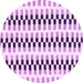 Round Solid Purple Modern Rug, abs1938pur