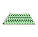 Sideview of Machine Washable Solid Emerald Green Modern Area Rugs, wshabs1938emgrn