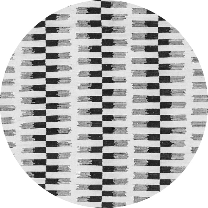 Round Solid Gray Modern Rug, abs1938gry