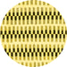 Round Solid Yellow Modern Rug, abs1938yw