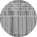 Round Abstract Gray Modern Rug, abs1939gry