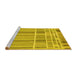 Sideview of Machine Washable Abstract Yellow Modern Rug, wshabs1939yw