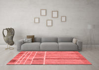 Machine Washable Abstract Red Modern Rug, wshabs1939red