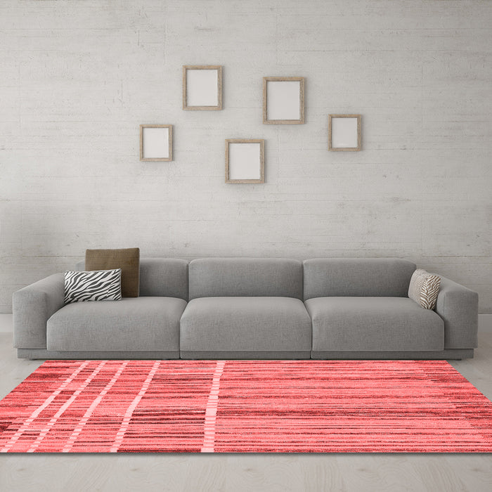 Modern Red Washable Rugs