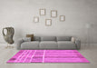 Machine Washable Abstract Pink Modern Rug in a Living Room, wshabs1939pnk