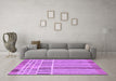 Machine Washable Abstract Purple Modern Area Rugs in a Living Room, wshabs1939pur