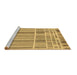 Sideview of Machine Washable Abstract Brown Modern Rug, wshabs1939brn