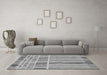 Machine Washable Abstract Gray Modern Rug in a Living Room,, wshabs1939gry