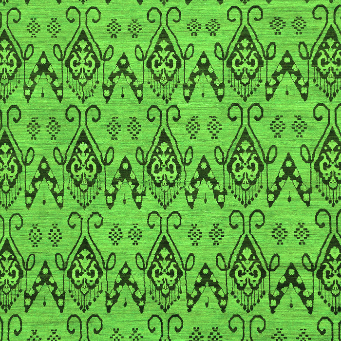 Machine Washable Abstract Green Modern Area Rugs, wshabs193grn