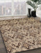 Abstract Brown Modern Rug in Family Room, abs193