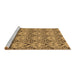 Sideview of Machine Washable Abstract Brown Modern Rug, wshabs193brn