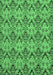 Machine Washable Abstract Emerald Green Modern Area Rugs, wshabs193emgrn