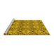 Sideview of Machine Washable Abstract Yellow Modern Rug, wshabs193yw