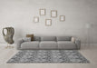 Machine Washable Abstract Gray Modern Rug in a Living Room,, wshabs193gry