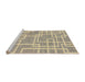 Sideview of Machine Washable Abstract Brown Rug, wshabs1940