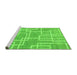 Sideview of Machine Washable Abstract Green Modern Area Rugs, wshabs1940grn