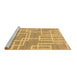 Sideview of Machine Washable Abstract Brown Modern Rug, wshabs1940brn