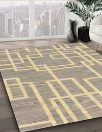 Abstract Brown Modern Rug, abs1940