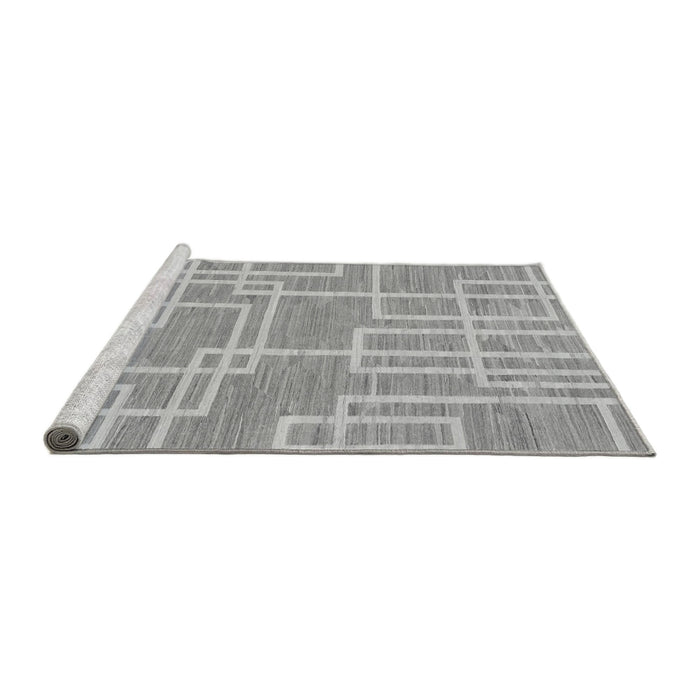 Sideview of Machine Washable Abstract Gray Modern Rug, wshabs1940gry