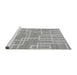 Sideview of Machine Washable Abstract Gray Modern Rug, wshabs1940gry