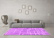 Machine Washable Abstract Purple Modern Area Rugs in a Living Room, wshabs1940pur