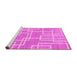 Sideview of Machine Washable Abstract Pink Modern Rug, wshabs1940pnk