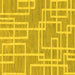 Square Machine Washable Abstract Yellow Modern Rug, wshabs1940yw