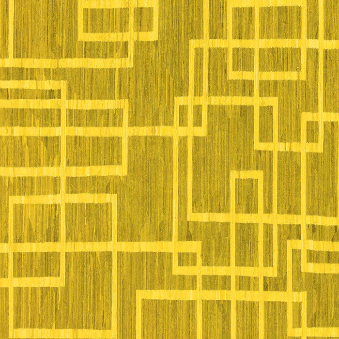 Square Abstract Yellow Modern Rug, abs1940yw
