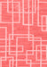 Abstract Red Modern Area Rugs