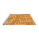 Sideview of Machine Washable Abstract Orange Modern Area Rugs, wshabs1940org