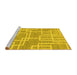 Sideview of Machine Washable Abstract Yellow Modern Rug, wshabs1940yw