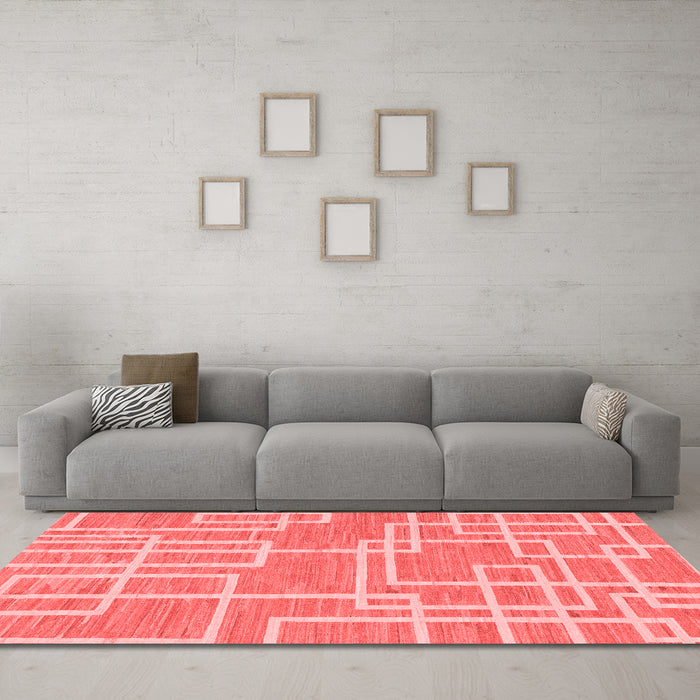 Modern Red Washable Rugs