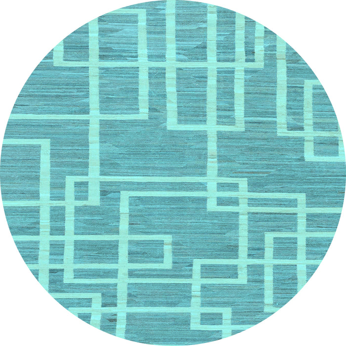Round Machine Washable Abstract Light Blue Modern Rug, wshabs1940lblu