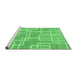 Sideview of Machine Washable Abstract Emerald Green Modern Area Rugs, wshabs1940emgrn