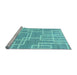 Sideview of Machine Washable Abstract Light Blue Modern Rug, wshabs1940lblu